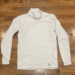 Men's White Nike Dry Fit mock neck long sleeve size XL